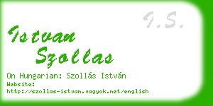 istvan szollas business card