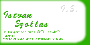 istvan szollas business card